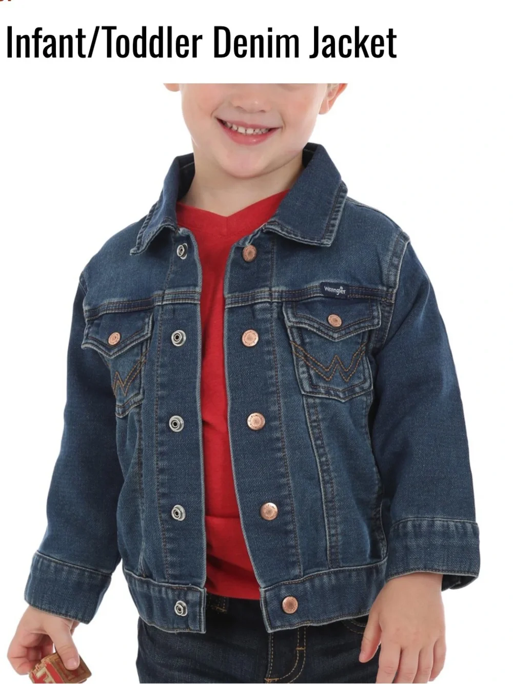 Wrangler Denim Jean Jacket in Dark Blue for Kids